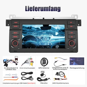 Für BMW 3er E46 318 320 325 Carplay Autoradio Android 14 GPS WIFI RDS 2+32GB KAM - Bild 1 von 13