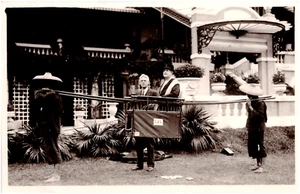 Tourist Woman in Sedan Chair Hong Kong China Repulse Bay Hotel 1930s RPPC Photo - Picture 1 of 2