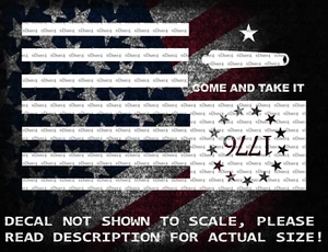 Cannon and Star Come And Take It in Inverted 1776 Circle Of Stars Flag Decal - Picture 1 of 8