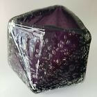 Anthropologie Faceted Gem Vase Bubbled Glass Purple Amethyst Geometric Jewel