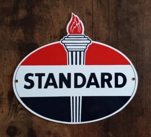 STANDARD TORCH HEAVY GAUGE METAL SIGN GAS OIL - Picture 1 of 1