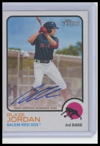 2022 Topps Heritage Minor League #207 Blaze Jordan Real One Autographs #/50 - Picture 1 of 2