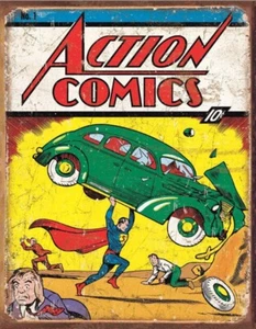 Action Comics SuperMan on a 2”x3”Glossy Fridge Magnet. - Picture 1 of 2