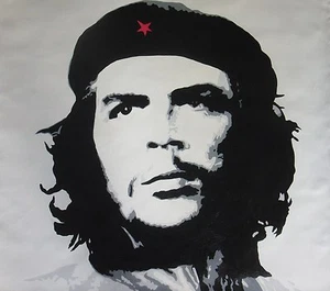 Che Guevara 28x28 Pintura al óleo estilo de arte pop, NO es una impresión / póster, enmarcado Avail. - Imagen 1 de 1