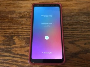 Smartphone LG Stylo 5 32 Go TracFone débloqué noir avec coque rigide rouge - Photo 1 sur 5