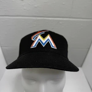 Gorra FLORIDA MARLINS para hombre con correa trasera negra bordada MLB NUEVA SIN ETIQUETAS - Imagen 1 de 11