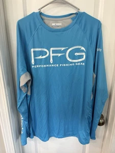 Columbia PFG Terminal Tackle Vent Manga Larga, Color: Azul Talla: L (Nuevo con Etiquetas) - Imagen 1 de 6