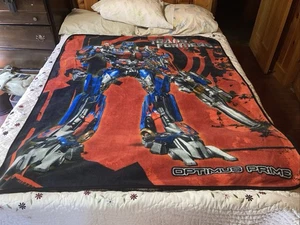 TRANSFORMERS 2006 optimus prime coperta in pile lancio 46” X 57” - Foto 1 di 5