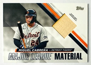 2024 Topps Series 1 Miguel Cabrera Game Used BAT Card Major League Tigers Legend - Picture 1 of 3