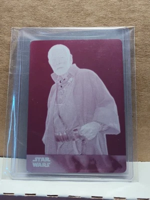 2015 Topps Star Wars The Force Awakens Lor San Tekka 1/1 Magenta Printing Plate - Image 1 of 2