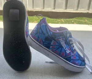 HEELYS Skates Propel blau und rosa Batik UNISEX Schuhe Größe Jugend 6 & Damen 7 - Bild 1 von 4