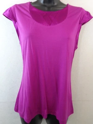 Banana Republic Blouse Women's L Pink 100% Silk Short Sleeve - Image 1 of 4