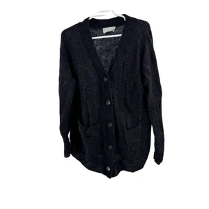Everlane nero slouchy cardigan maglione misto lana alpaca M morbido accogliente neutro - Foto 1 di 12