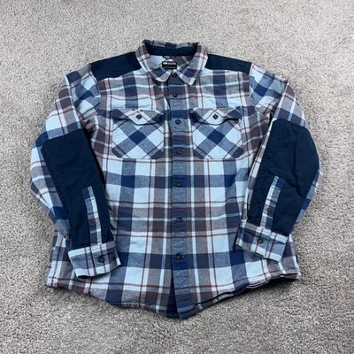 Outdoor Research Shirt Mens Medium Blue Plaid Wallingford Hiking Outdoor Shacket - Image 1 of 4