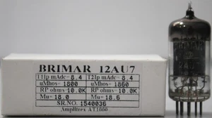 12AU7 BRIMAR ECC82 MADE IN ENGLAND "D" Getter Amplitrex Tested Qty 1 # 5140036 - Picture 1 of 8