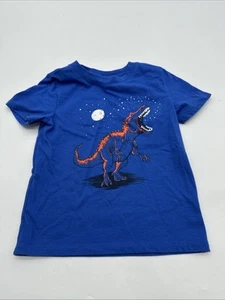 Cat & Jack T-Shirt Youth Boy Graphic Print Dinosaur Blue ..#30324 - Picture 1 of 7