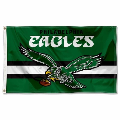 Bandera retro vintage con logotipo de Philadelphia Eagles retro de 3x5 pies Foto 1 de 4