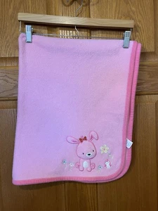 BZ46 Child of Mine Carters Babydecke Fleece Hase Kaninchen rosa 35"x29,5" - Bild 1 von 3