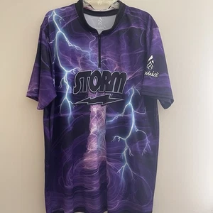 Jersey de boliche Storm Electrical Lightning envío rápido CoolWick faja cremallera talla XXL - Imagen 1 de 7