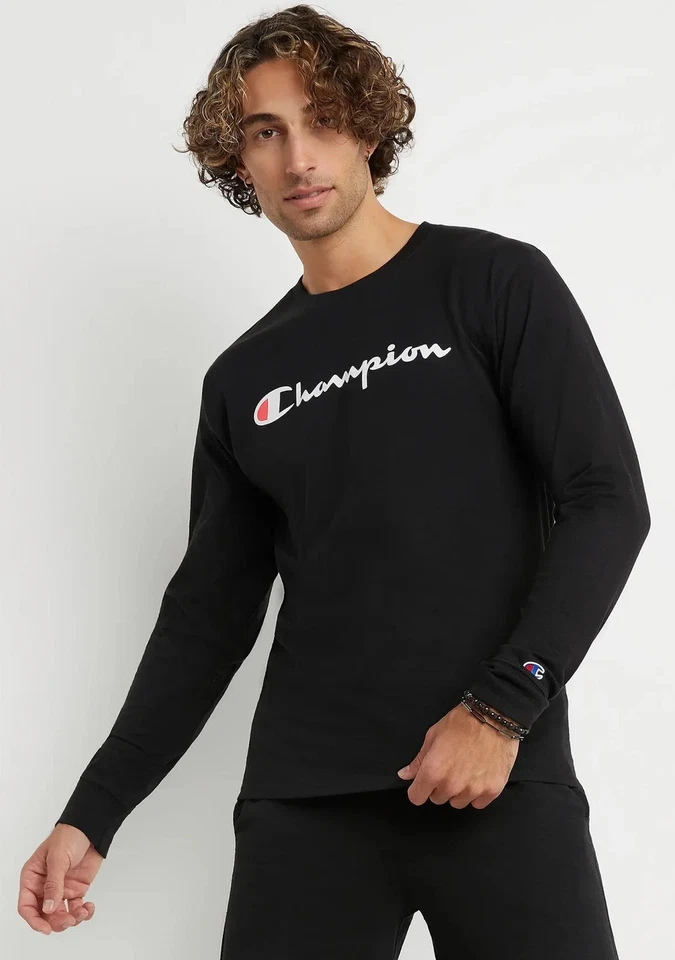 Champion Men's Script Long Sleeve Tee - image 1 of 1