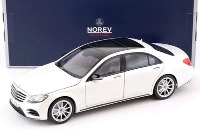 2018 MERCEDES-BENZ S-CLASS SEDAN AMG-LINE WHITE 1:18 OPENING BODY PARTS by NOREV - Image 1 of 4