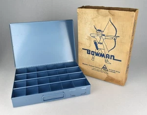 NEU Bowman Products Blau Metall Schublade Aufbewahrungsbox 24 Fächer 13,5 x 9,5 x 2 - Bild 1 von 7
