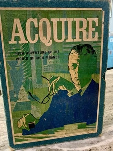 Aquire 1968 3M Bookshelf Finance Board Game Complete - Picture 1 of 8