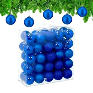 Weihnachtskugeln Tannenbaumdeko Christbaumschmuck Weihnachtskugelset 50er Set - Bild 1 von 77