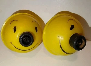 RARE Vtg Smiley Face Snap On Fishing Floats Bobbers Crafts - 2 pcs. Used - Picture 1 of 5