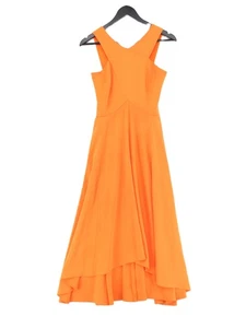 Karen Millen Women's Maxi Dress UK 8 Orange 100% Polyester Maxi - Picture 1 of 6