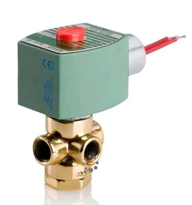 ASCO 8320G174 120/60AC 3-Wege Messing 1/4 Zoll Magnetventil Universal General... - Bild 1 von 6