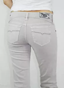 Nuevos jeggings ajustados para mujer Diesel GETLEGG 809S plateados gris ajustados - Imagen 1 de 12