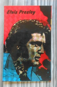 ELVIS PRESLEY-prisma sticker/adesivo-rock'n'roll/fanclub merchandising/RARE 1990 - Imagen 1 de 1