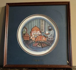 P. Buckley Moss Framed Double Signed Print, “The Night Before Christmas” - Picture 1 of 14