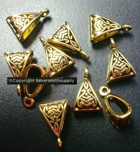 Halskette Bügel 10 Bügel Antik Gold plt 15mm Design ohne Blei geschlossen Ring GPB062 - Bild 1 von 3