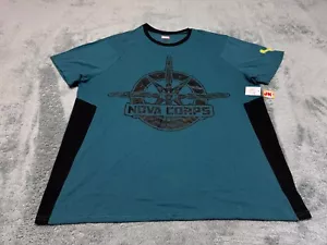 NEW Disney Marvel Shirt XXL 2XL Green Guardians Of The Galaxy Nova Corps Cosmic - Picture 1 of 9