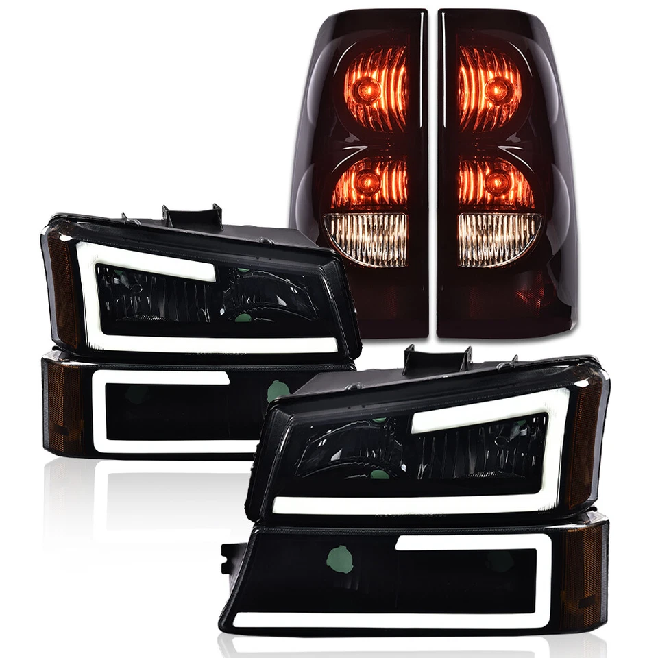 Fit For 2003-2007 Chevy Silverado LED DRL Headlight Bumper Lamps Tail Lights New - Image 1 of 4