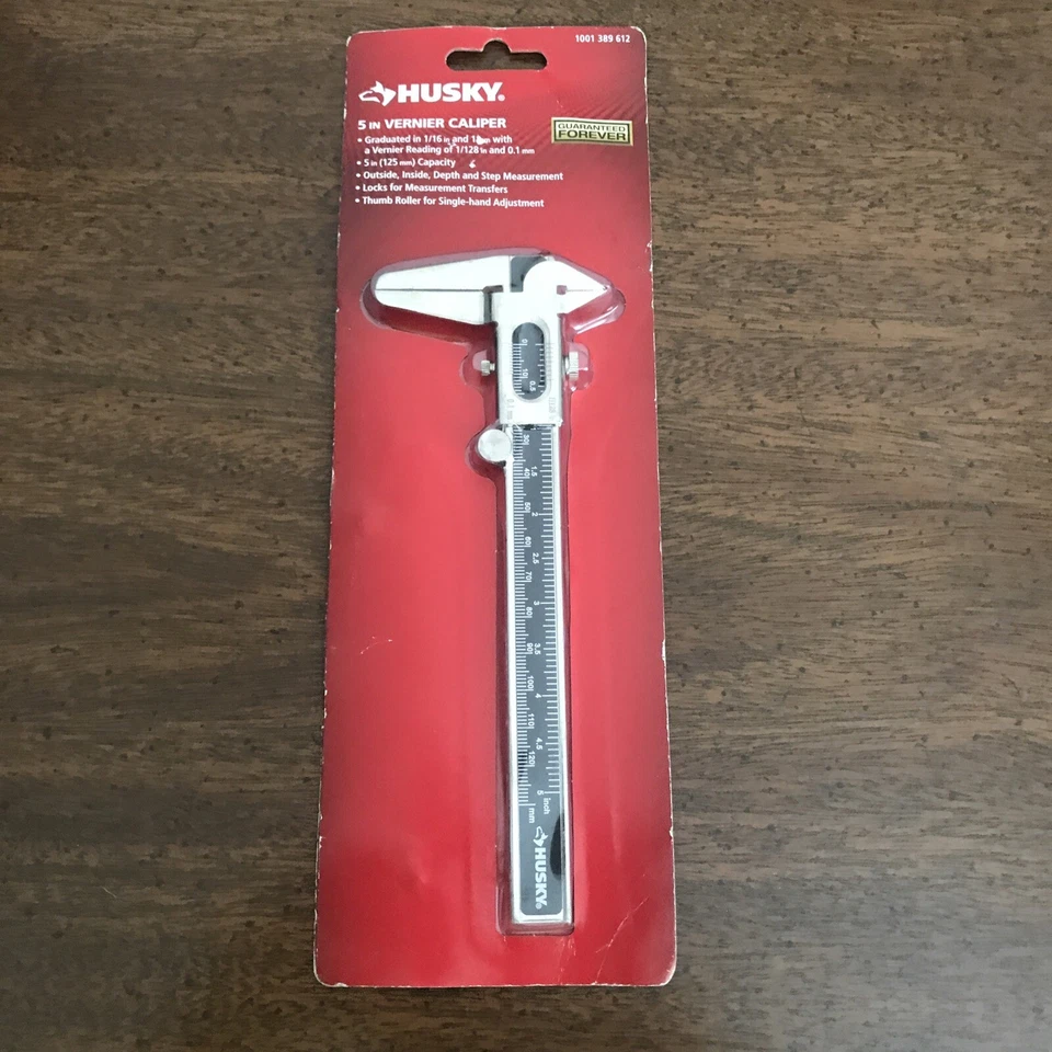 Husky 5 Inch Vernier Caliper Graduated in 1/16 In. and 1 Mm Width