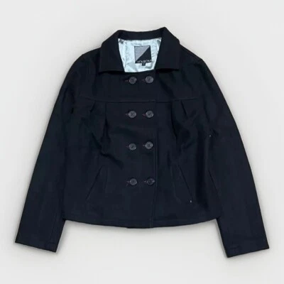 Volcom WMN Trapeze Cropped Wool Peacoat  Dark Navy L - Image 1 of 4