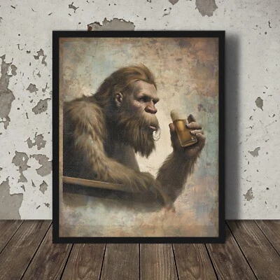 Vintage BIGFOOT BEER Brewery Wall Art, Sasquatch Cryptid Kitchen Drink Decor - Image 1 of 4