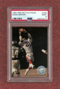 1991 PRO SET PLATINUM #166 EDDIE BROWN PSA 9 MINT POP 1 BENGALS - Picture 1 of 1