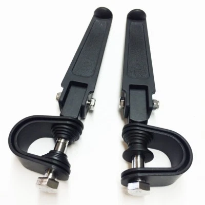 1 1/4" U-Clamp Footpegs For Harley Sportster Springer Street Bob Black - Image 1 of 4