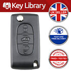 3 Button Remote Flip Key Fob Case Shell For Peugeot Expert Citroen Dispatch Van