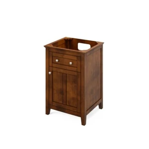 24" Chatham Chocolate Wood Single Bathroom Vanity Shaker + A Soft-Close Drawer - Picture 1 of 3