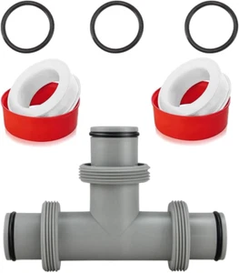 Pool T-Stück Ø38mm Schlauchverbinder 3 Wege Ventil Anschlussset Poolschlauch - Bild 1 von 12