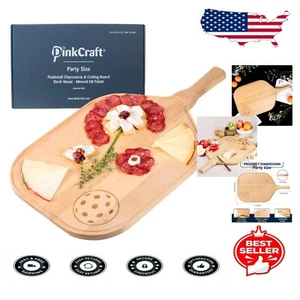 Pickleball Charcuterie Board - Birkenholz in Paddelform für stilvolle Unterhaltung - Bild 1 von 11