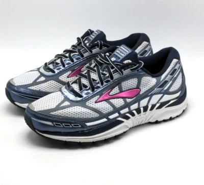 Brooks Dyad 8 Women’s Size 9.5 Athletic Running Shoe White Blue Pink 1201631B065 - Image 1 of 4