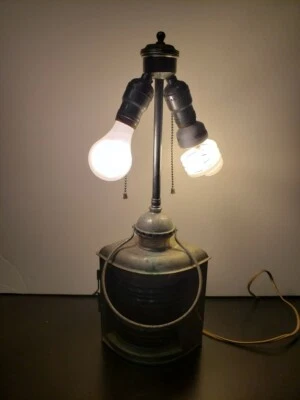 Универсальная металлическая вращающаяся преобразованная лампа морской корабль фонарь триплекс синий объектив - Изображение 1 из 4