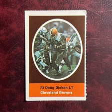 1972 Sunoco NFL Action Set DOUG DIEKEN ROOKIE Stamp CLEVELAND BROWNS