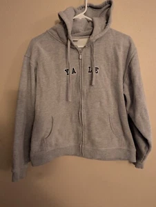 Yale University Hoodie Womens Med Gray Full Zip Hooded Sweatshirt - Picture 1 of 5